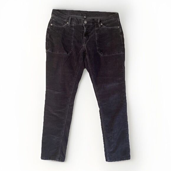 Levi's Corduroy Pants Women's 32” Waist Black‎ Slim Straight Square Pockets 2016 - Picture 2 of 8